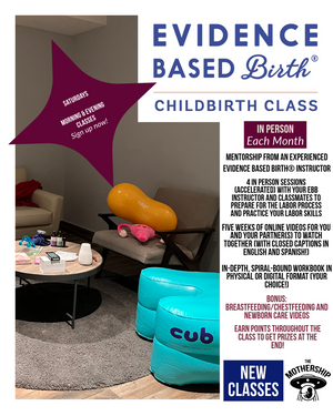 IN-PERSON/HYBRID (4-Week Accelerated) New York, NY | SATURDAYS | 5 pm - 7 pm - Evidence Based Birth Childbirth Class